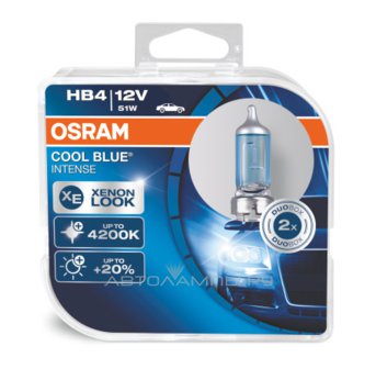 HB4 12V- 51W (P22d) (белый яркий свет-голуб.оттен.) Cool Blue Intense (2шт.) DuoBox 9006CBI-HCB