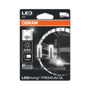 T4W 24V-LED (BA9s) 6000K 1.0W Cool White LEDriving premium (������� 2��.) 3924CW-02B