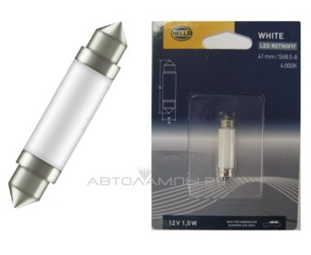 Fest 41 12V-LED (SV8,5) 4000K 1,0W T10,5 Retrofit(бл.1шт.) 8GL 178 560-571