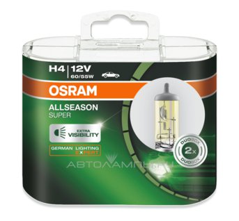 H4 12V- 60/55W (P43t) (����� ����) Allseason (2��) DuoBox 64193ALS-HCB