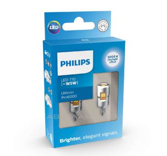 W5W 12V-LED (W2,1x9,5d) 6000K 0,9W Ultinon Pro6000 (ку.2шт.) T10 11961CU60X2